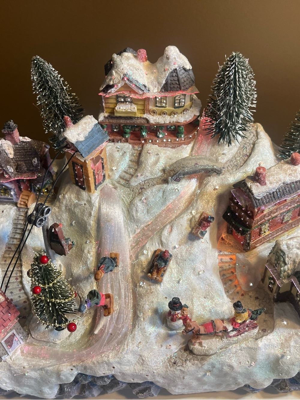 Holiday Living 11.25 inches Fiber Optic Ski Village